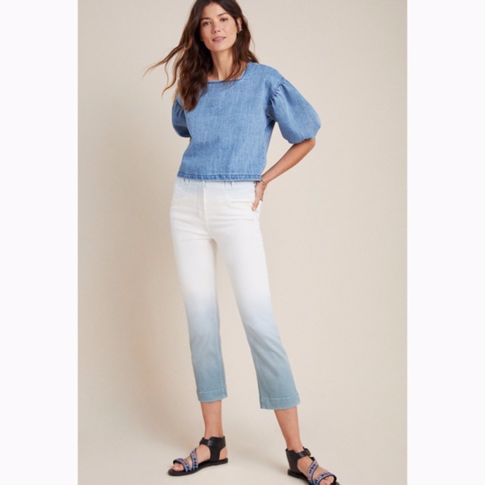 NWT Anthropologie Pilcro High Rise Dip Dyed Slim Jeans